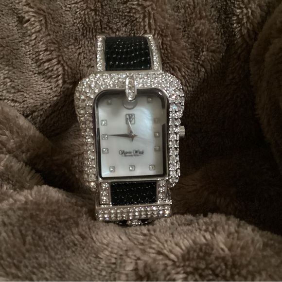 Victoria Wick rhinestone encrusted buckle bangle watch - Picture 1 of 4